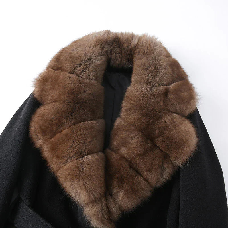 Women's Faux Fur Belted Coat