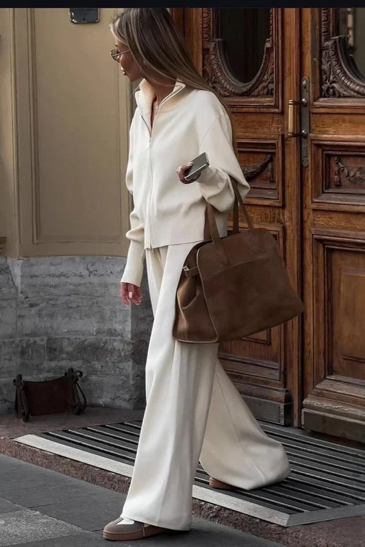 Women's Wide Leg Knit Two-Piece