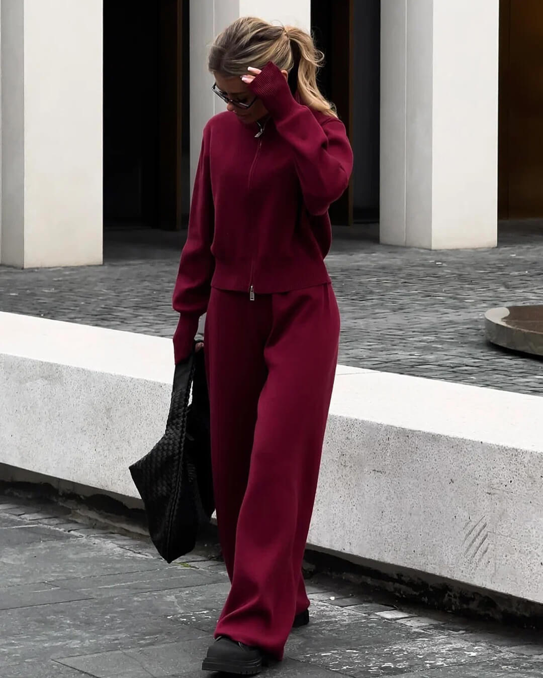 Women's Wide Leg Knit Two-Piece