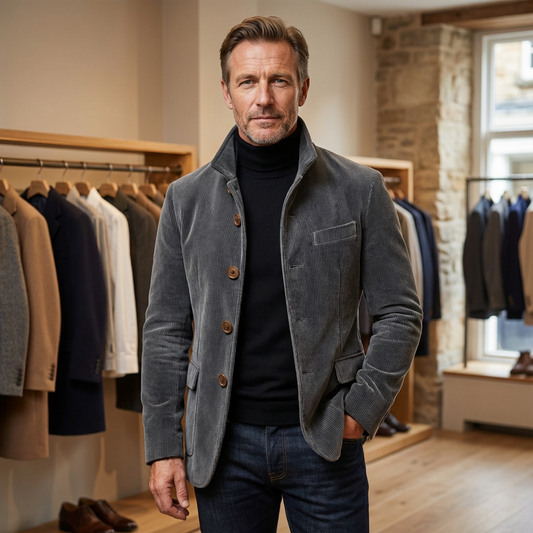 Men's Corduroy Button Front Jacket