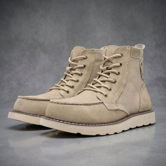 Men's Full-Grain Leather Lace-Up Ankle Boots