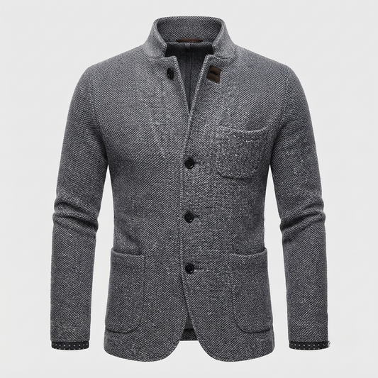 Men's Retro Wool Blend Cardigan Jacket