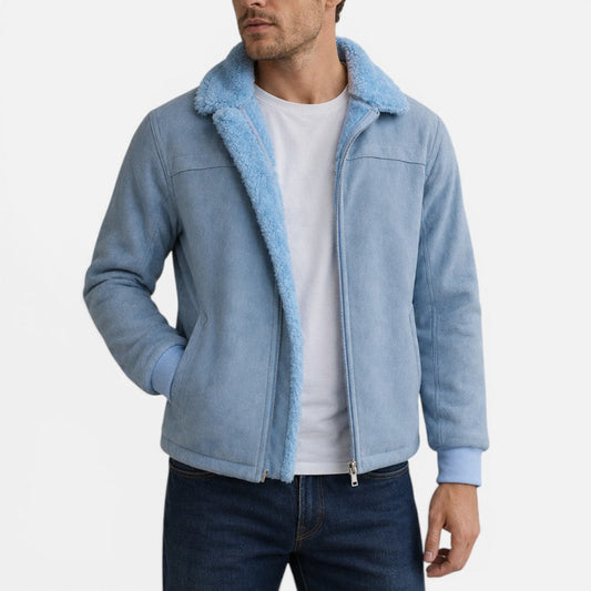Men's Winter Jacket with Fleece Collar