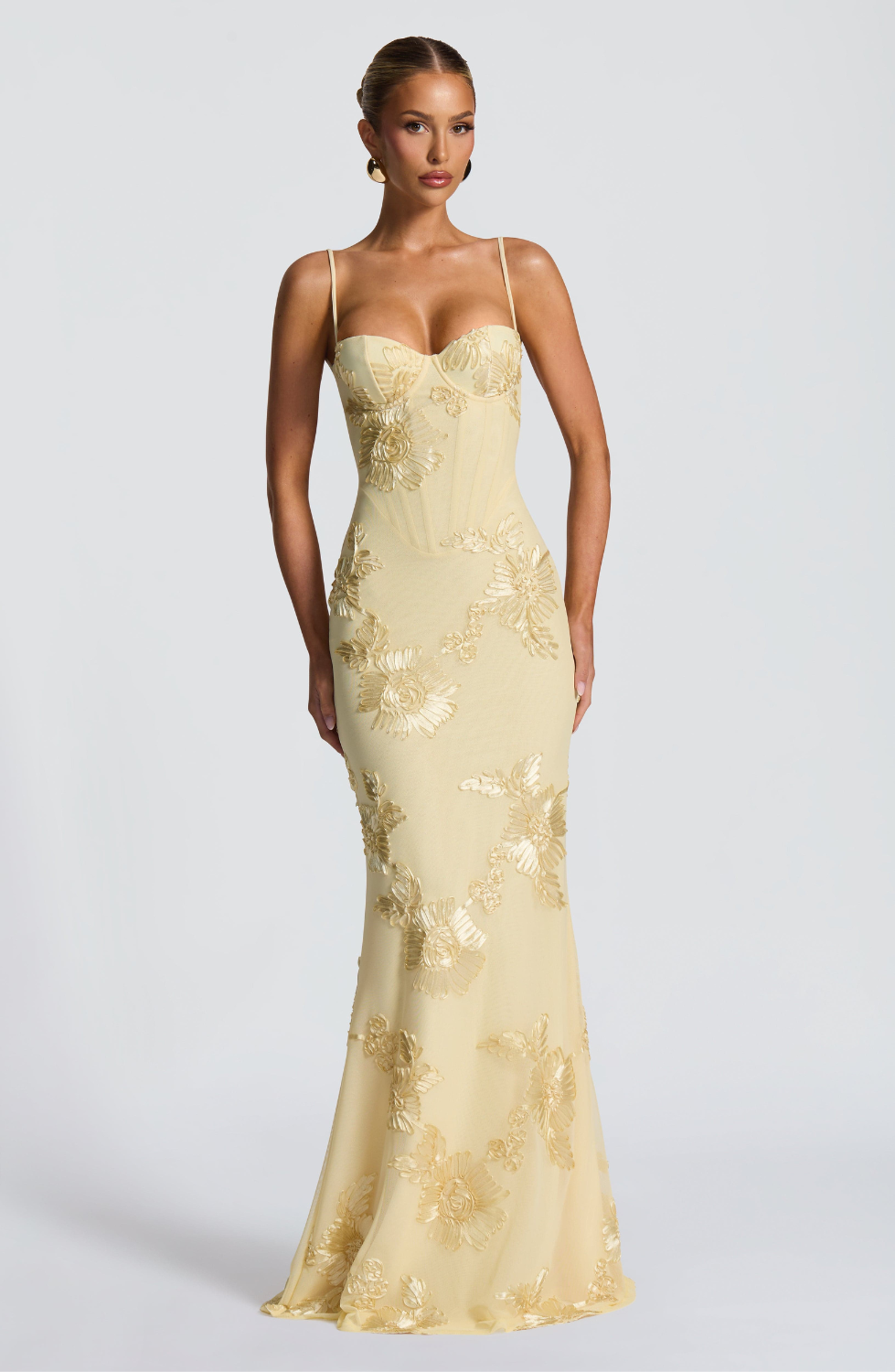Women's Beaded Mermaid Maxi Evening Dress