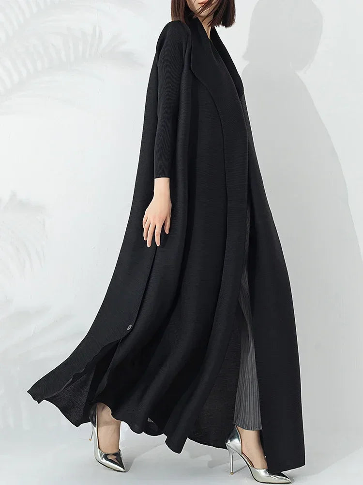 Women's Belted A Line Winter Coat with Notch Lapel