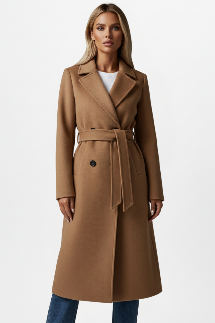 Women's Double Breasted Long Coat
