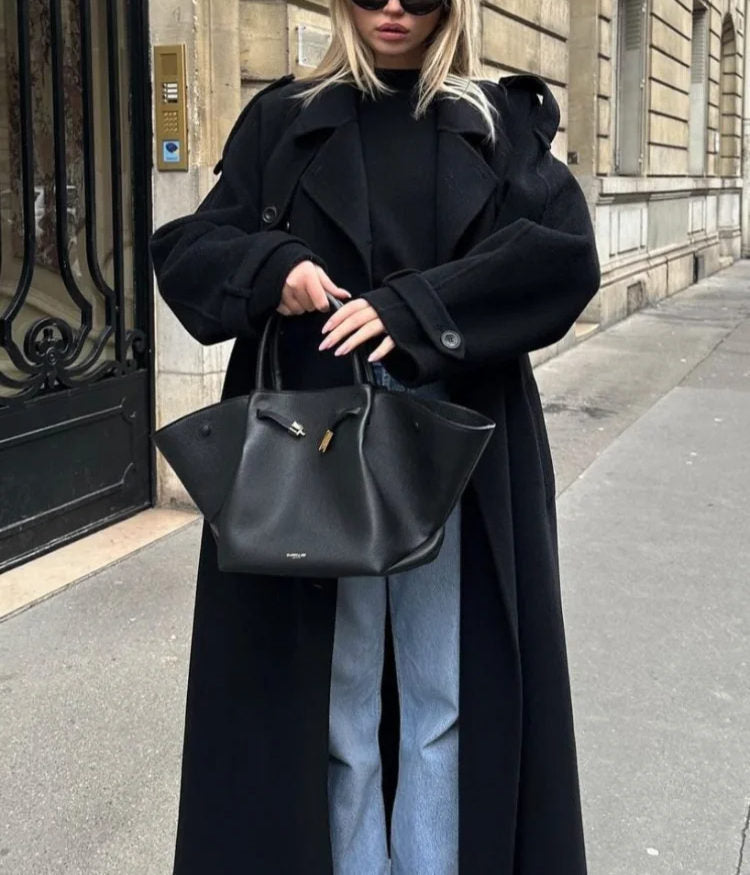 Women's Double Breasted Military Trench Coat
