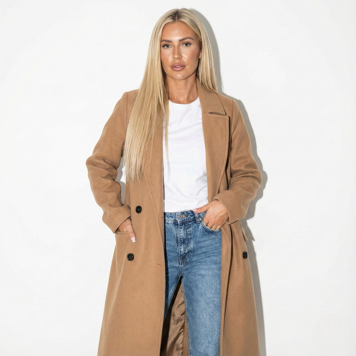 Women's Long Lapel Winter Coat