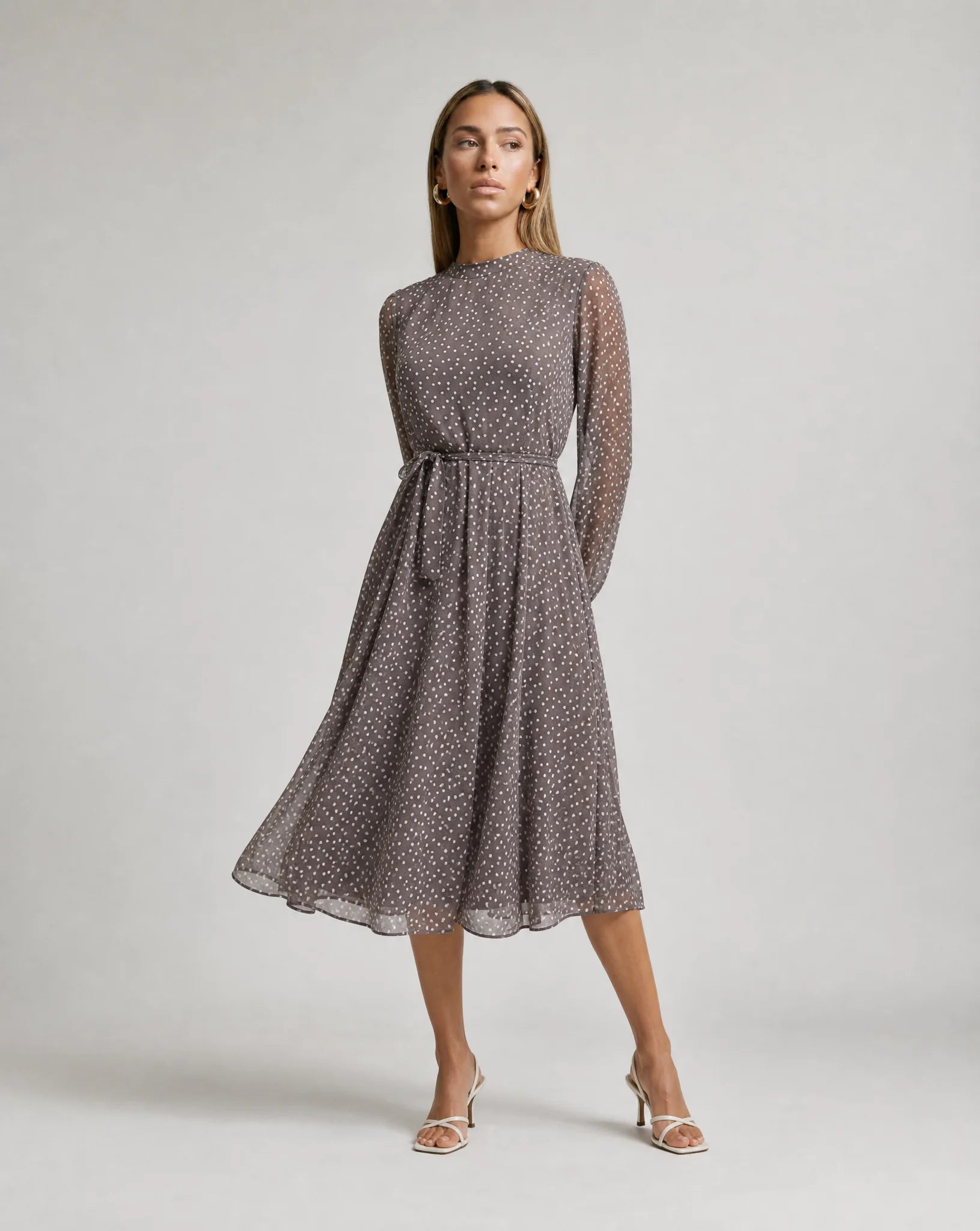long sleeve midi polka dot dress Women's – ILYNORA CE and a flattering regular 📌 here’s how to Size:22X