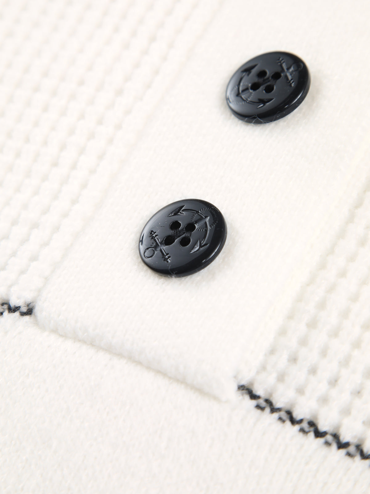 Women's Open Collar Striped Button Knit Sweater