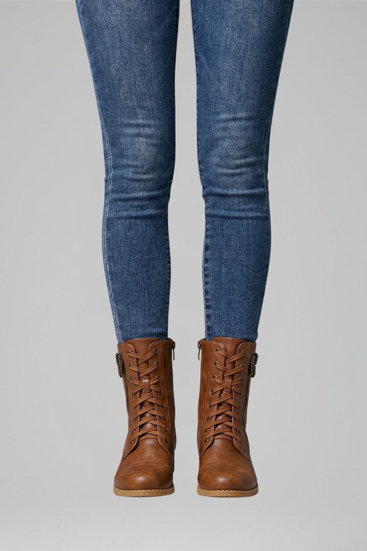 Women's Orthopaedic Ankle Boots with Side Zipper for All-Day Comfort