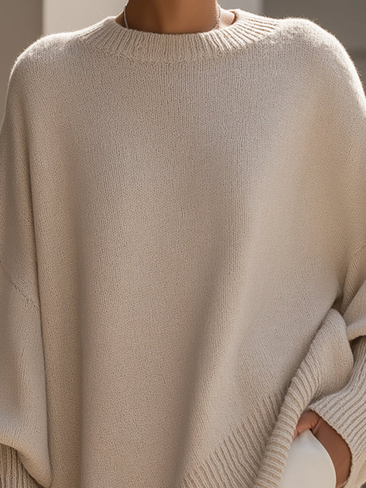 Women's Oversized Ribbed Cuff Jumper