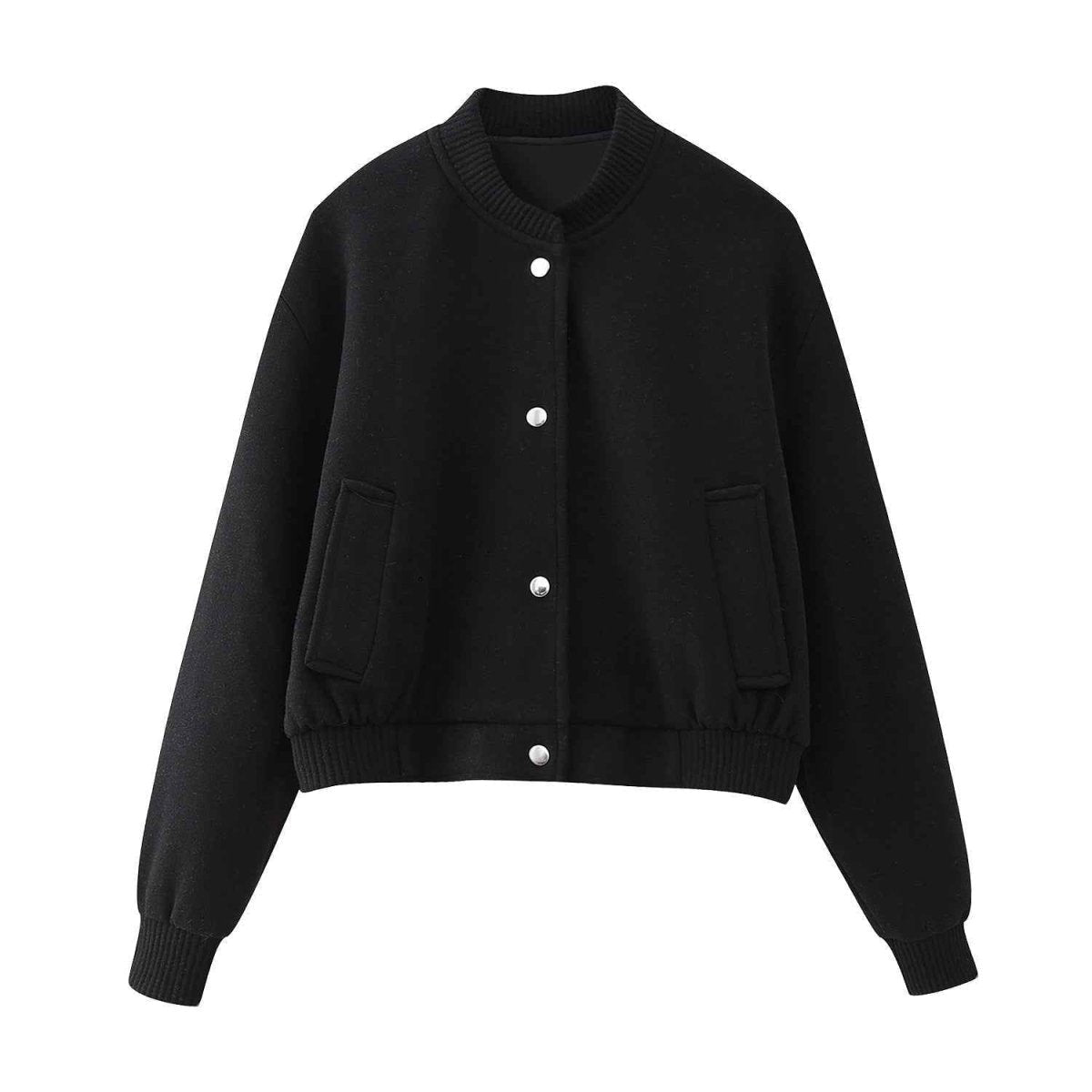 Women's Oversized Wool Blend Bomber Jacket