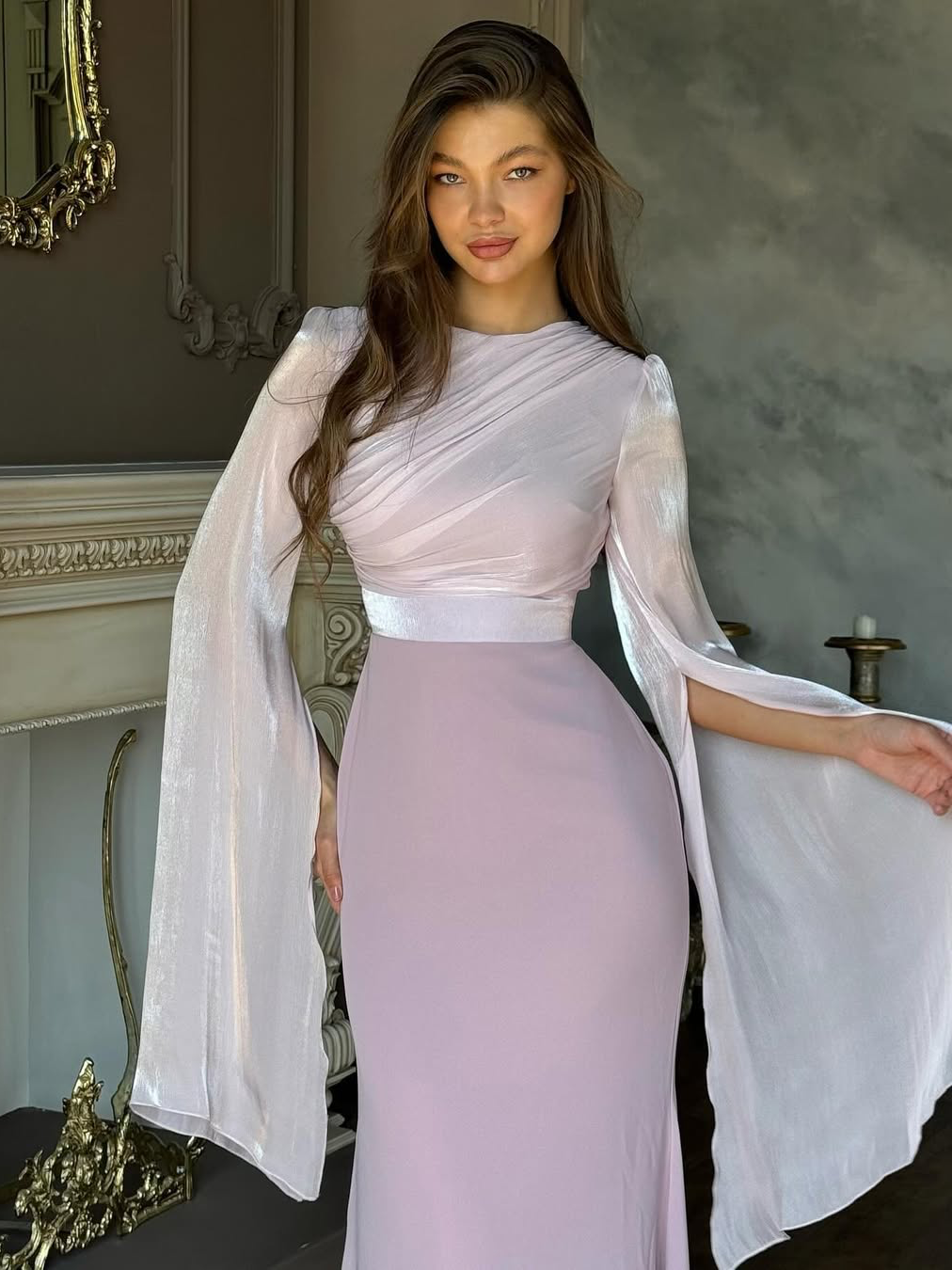 Women's Pleated Maxi Dress