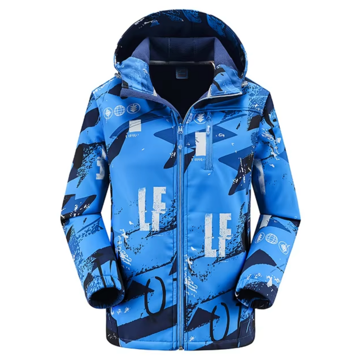 Women's Printed Hooded Softshell Jacket with Waterproof Finish