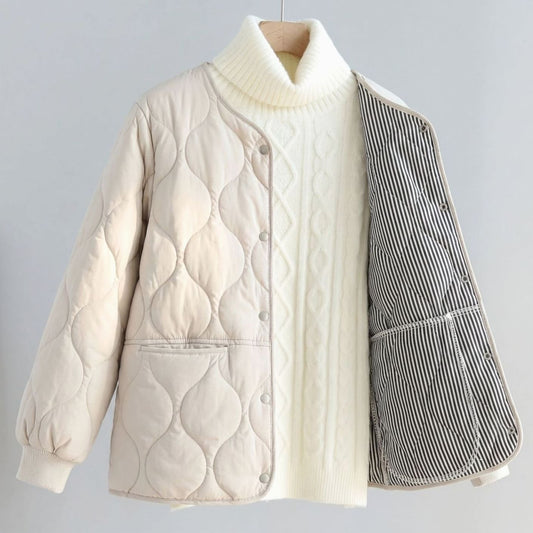 Women's Quilted Cotton-Padded Winter Coat Single-Breasted Jacket