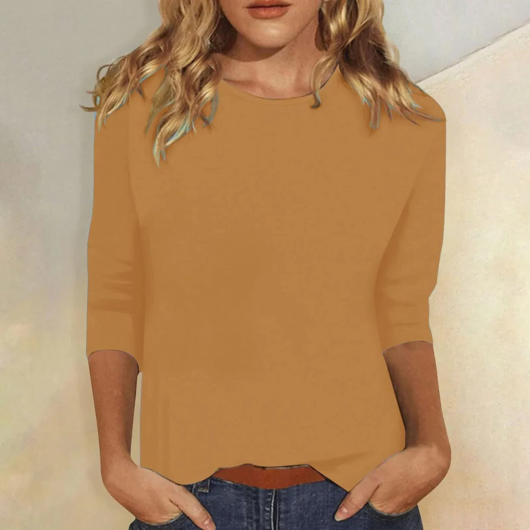 Women's Relaxed 3/4 Sleeve Everyday Top