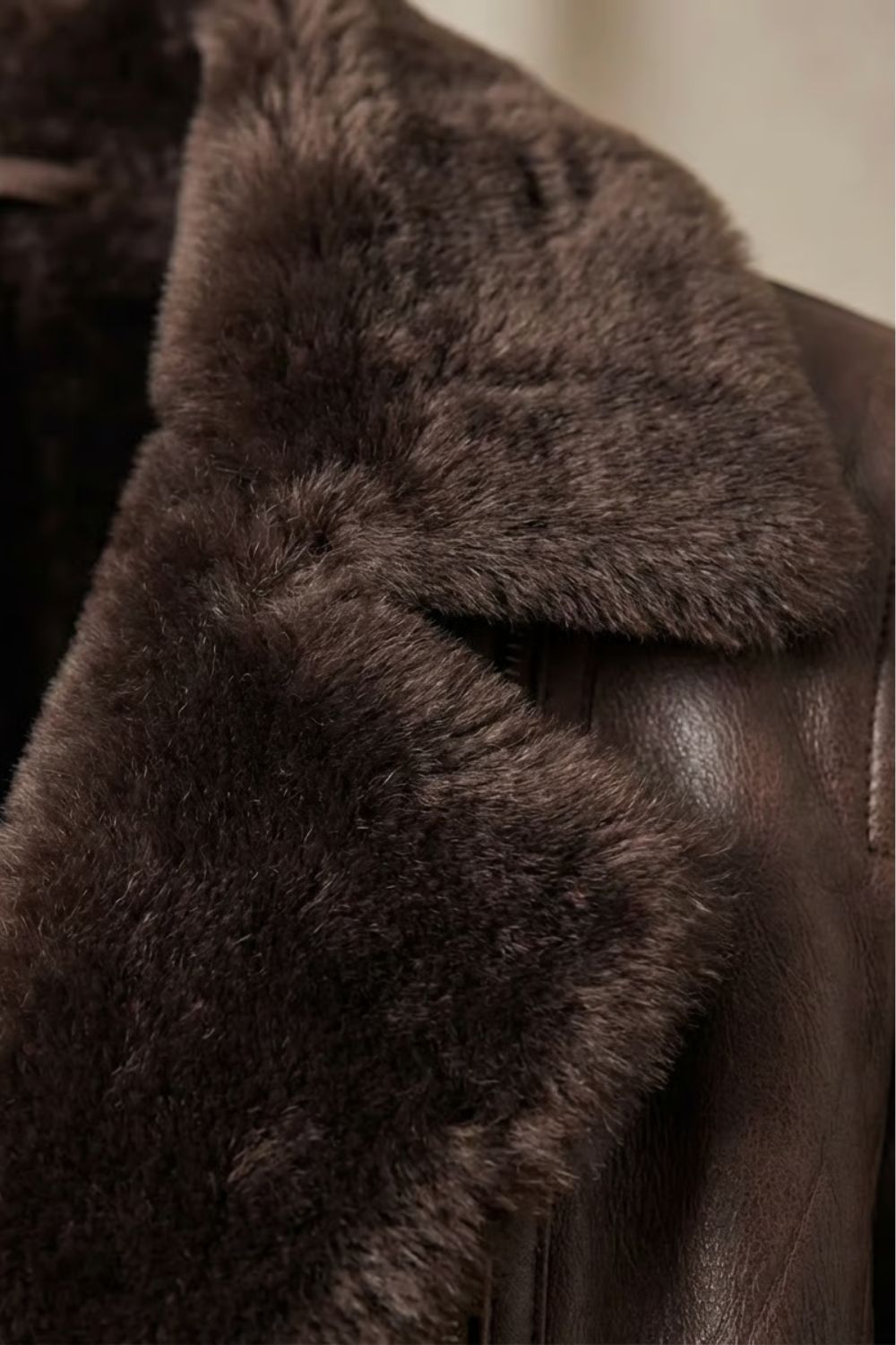 Women's Shearling Lined Faux Leather Jacket