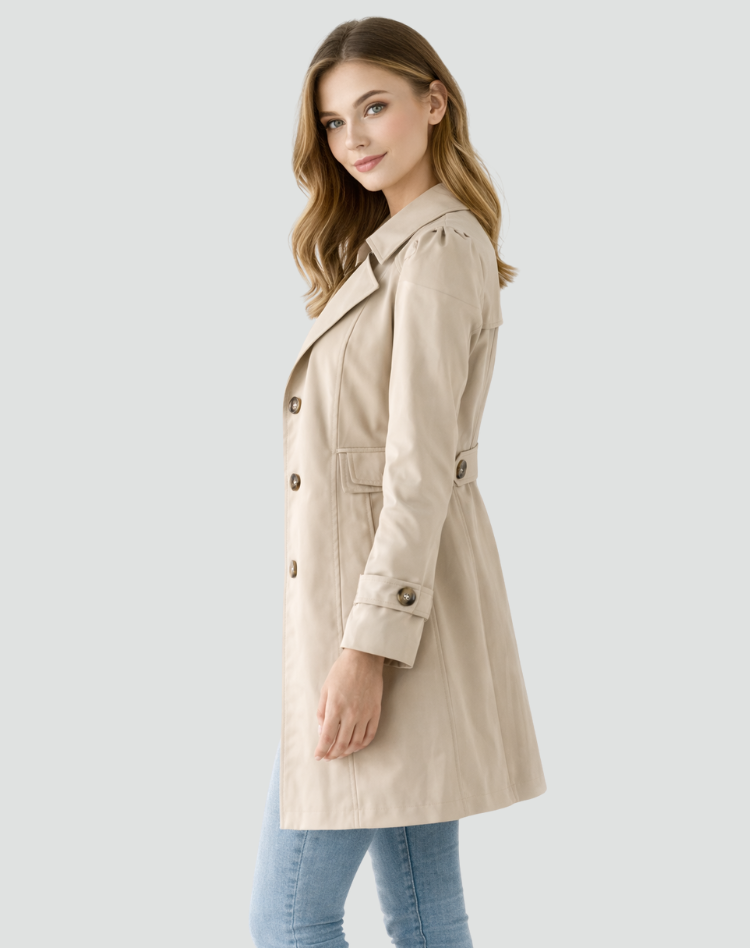 Women's Tailored Lapel Trench Coat