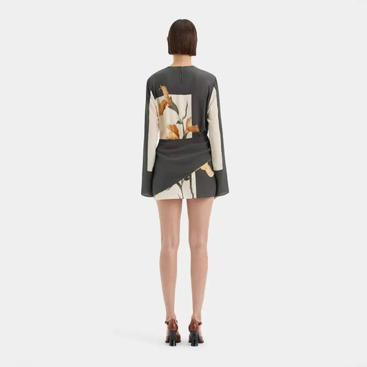 Women's Twist Floral Cocktail Mini Dress
