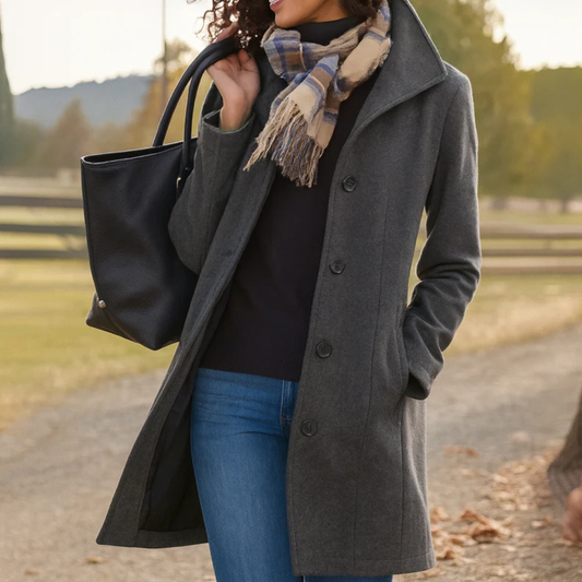 Women's Wool Straight Cut Coat