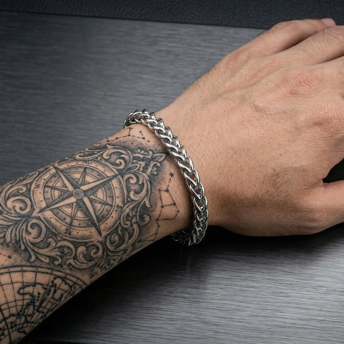 Men's Twisted Rope Chain Bracelet