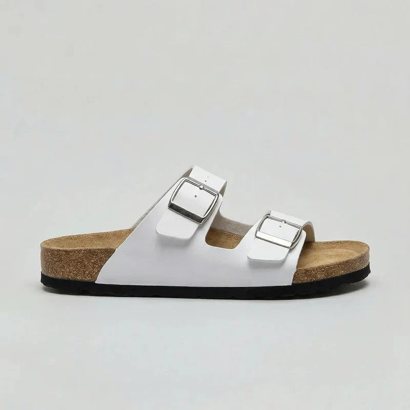 Unisex Double Buckle Comfort Slide Sandals