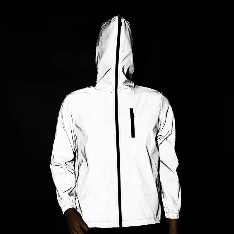 Unisex Reflective Waterproof Rain Jacket