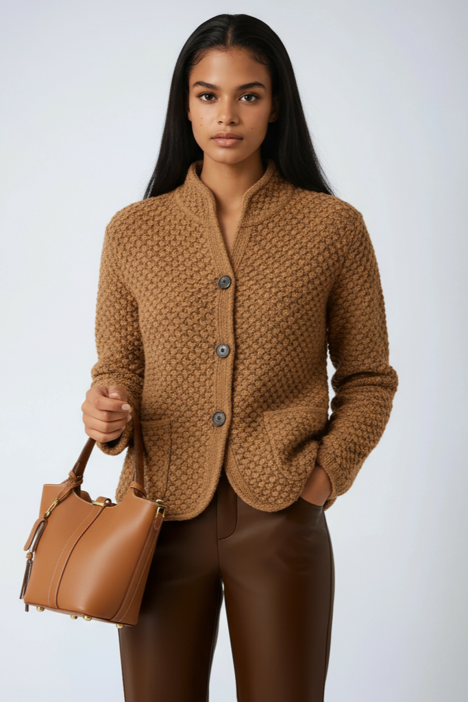 Women’s Button Front Knit Cardigan Jacket