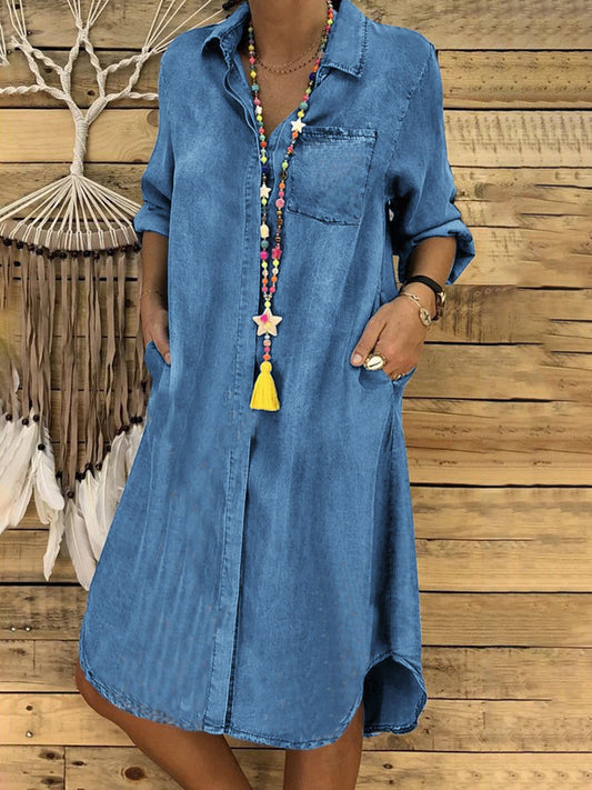 Women’s Relaxed Fit Denim Shirt Dress