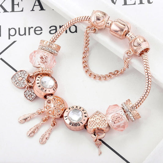 Women's Rose Dreamcatcher Sterling Silver Bracelet