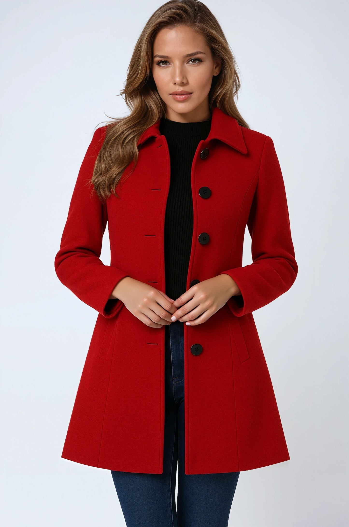 Women’s Single-Breasted Longline Coat