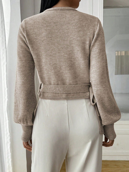 Women's Elegant Wrap Knit Top
