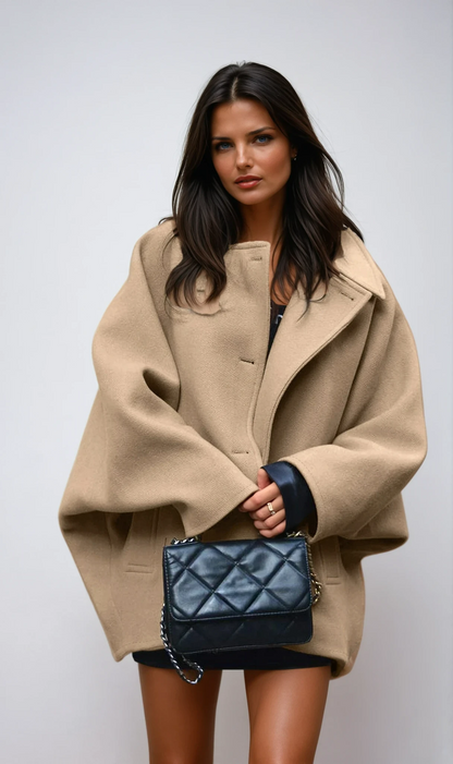 Women's Oversized Batwing Wool Blend Coat