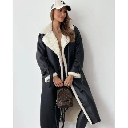 Women's Teddy Lined Double Breasted Trench Coat