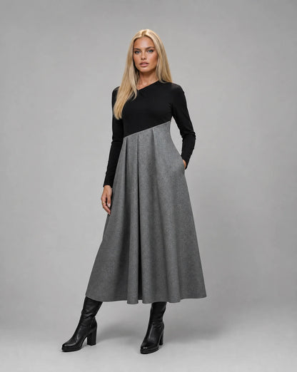 Women’s Patchwork Midi Dress
