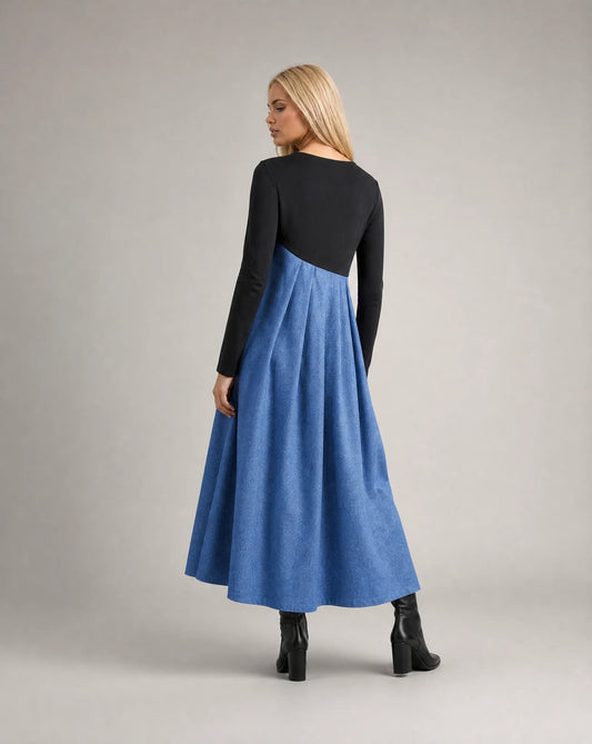 Women’s Patchwork Midi Dress