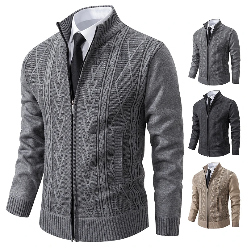 Men's Padded Knitted Sweater Coat