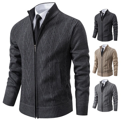 Men's Padded Knitted Sweater Coat