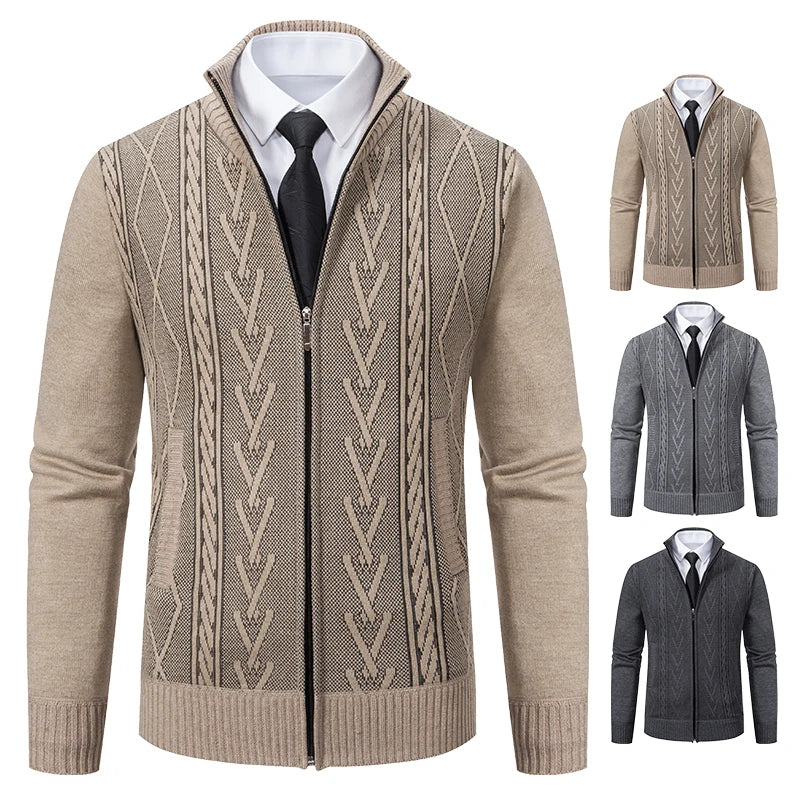 Men's Padded Knitted Sweater Coat