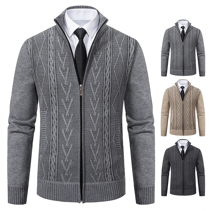 Men's Padded Knitted Sweater Coat