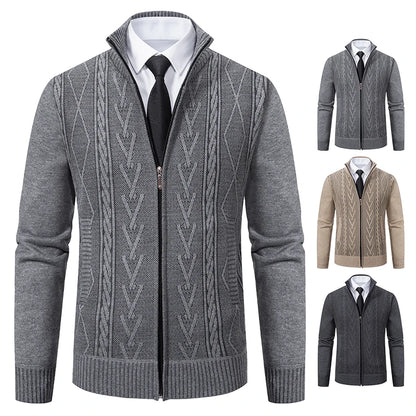 Men's Padded Knitted Sweater Coat