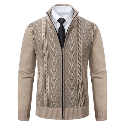 Men's Padded Knitted Sweater Coat