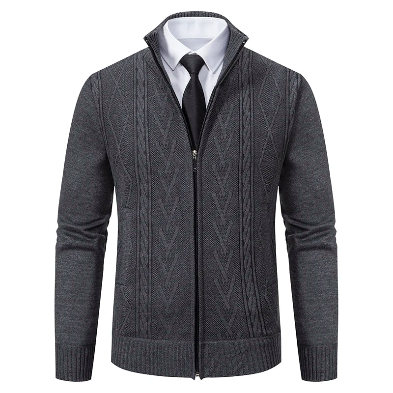 Men's Padded Knitted Sweater Coat
