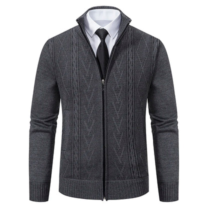 Men's Padded Knitted Sweater Coat