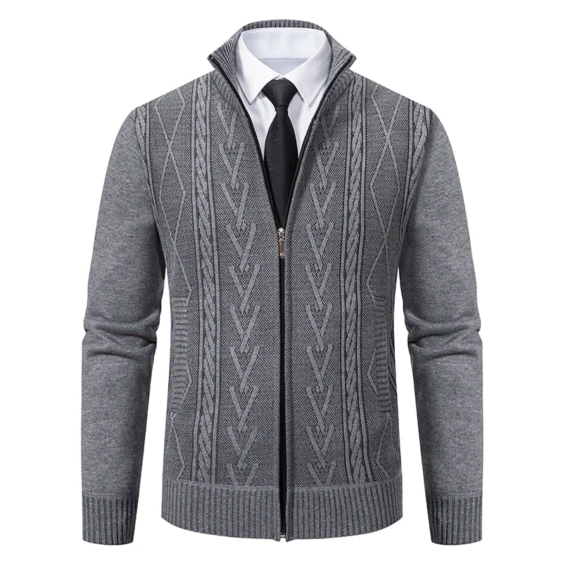 Men's Padded Knitted Sweater Coat