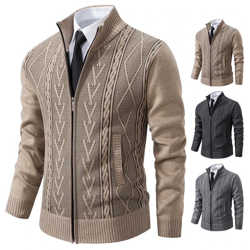 Men's Padded Knitted Sweater Coat