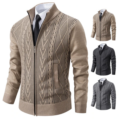 Men's Padded Knitted Sweater Coat