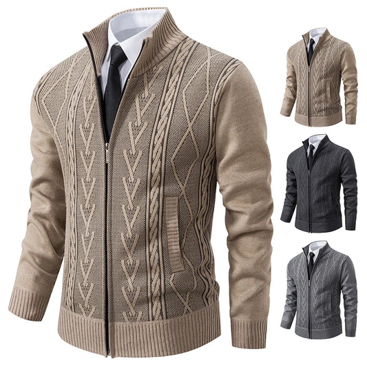 Men's Padded Knitted Sweater Coat