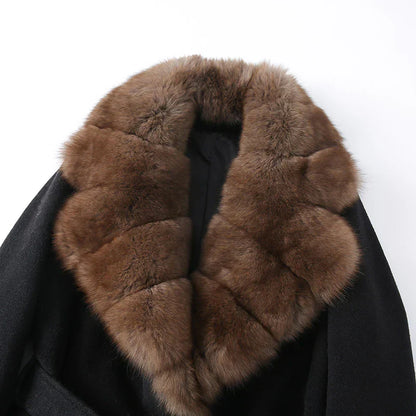 Women's Faux Fur Belted Coat